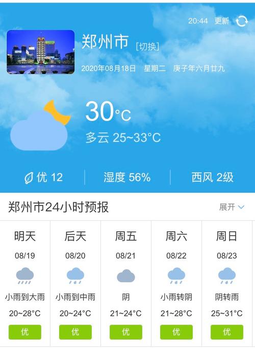 郑州一周天气